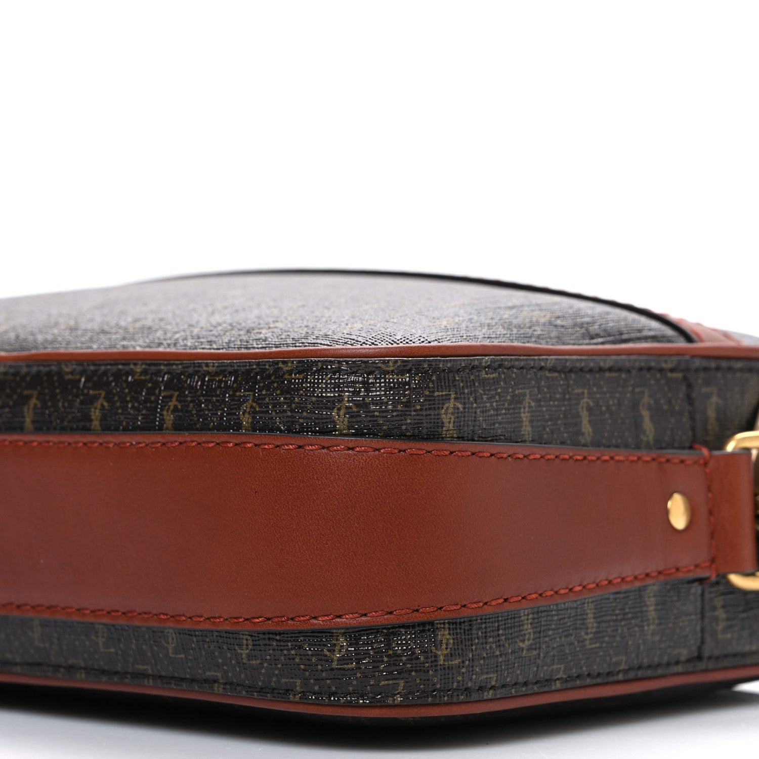 Saint Laurent Canvas Smooth Calfskin Le Monogramme Camera Bag Chestnut 10 of 10