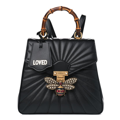 Gucci Calfskin Bamboo Trapuntata Queen Margaret Backpack Black 1 of 6