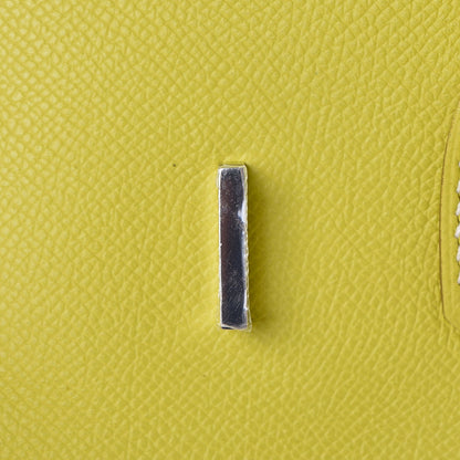 Hermes Epsom Candy Birkin 35 Lime Gris Perle 20 of 33