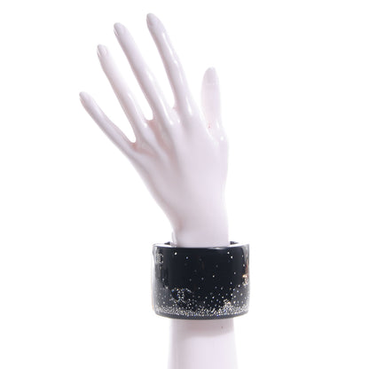 Chanel Resin Crystal CC Cuff Black 2 of 7