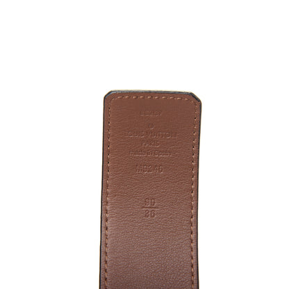 Louis Vuitton Monogram Eclipse Taigarama 40mm LV Initiales Reversible Belt 90 36 Black 3 of 5