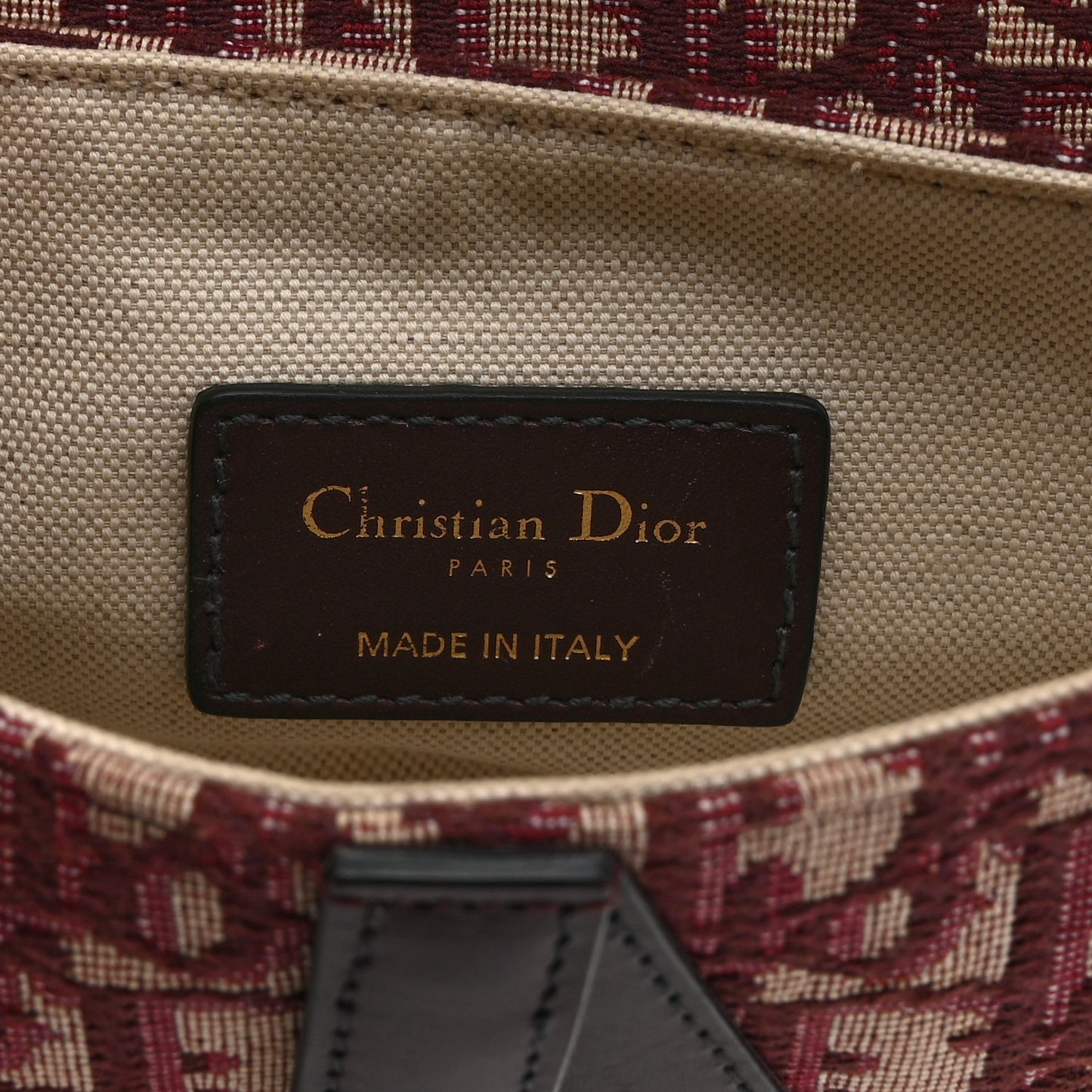 Oblique Mini Saddle Bag Burgundy