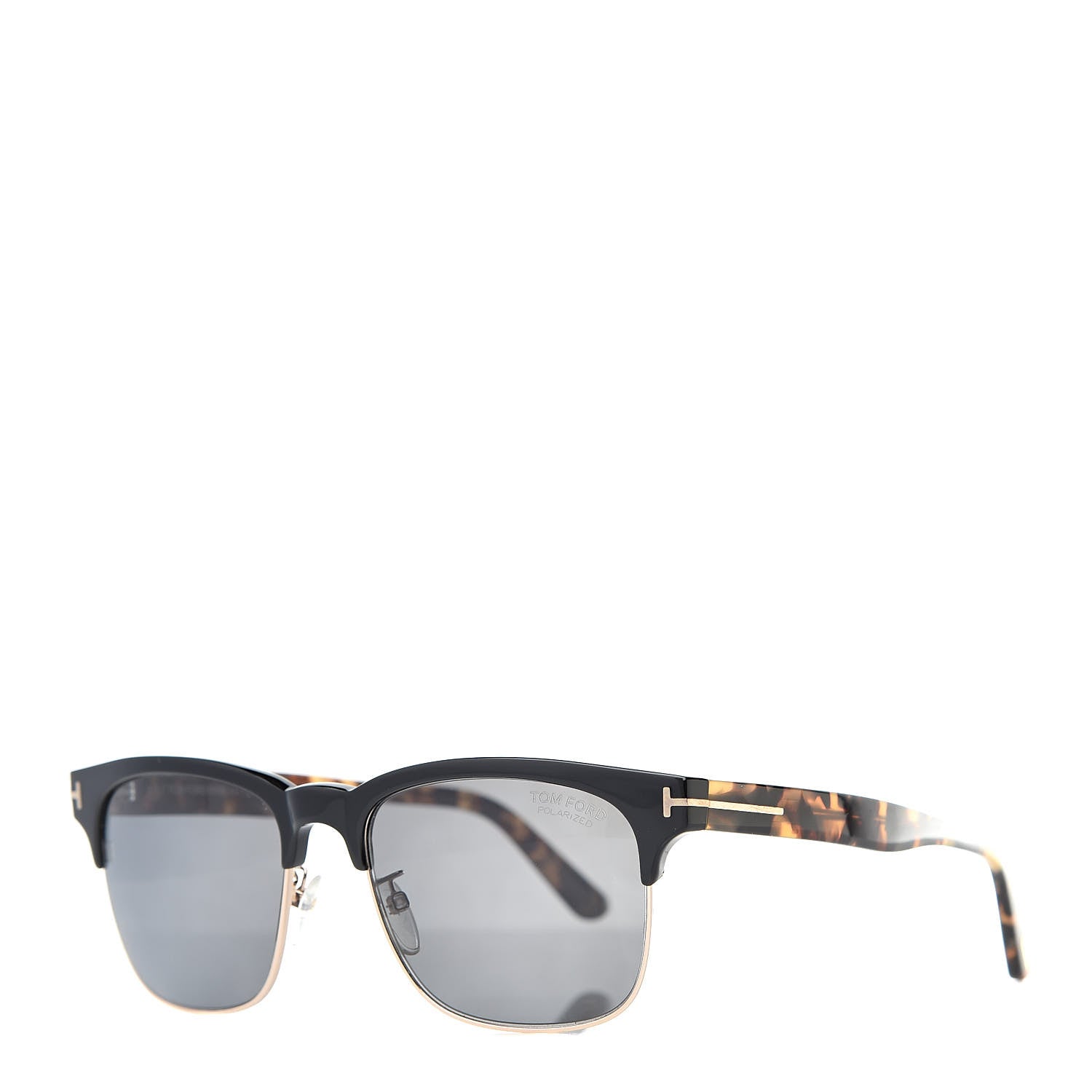 Tom Ford Louis Polarized Sunglasses TF386 Black Tortoise 1 of 8