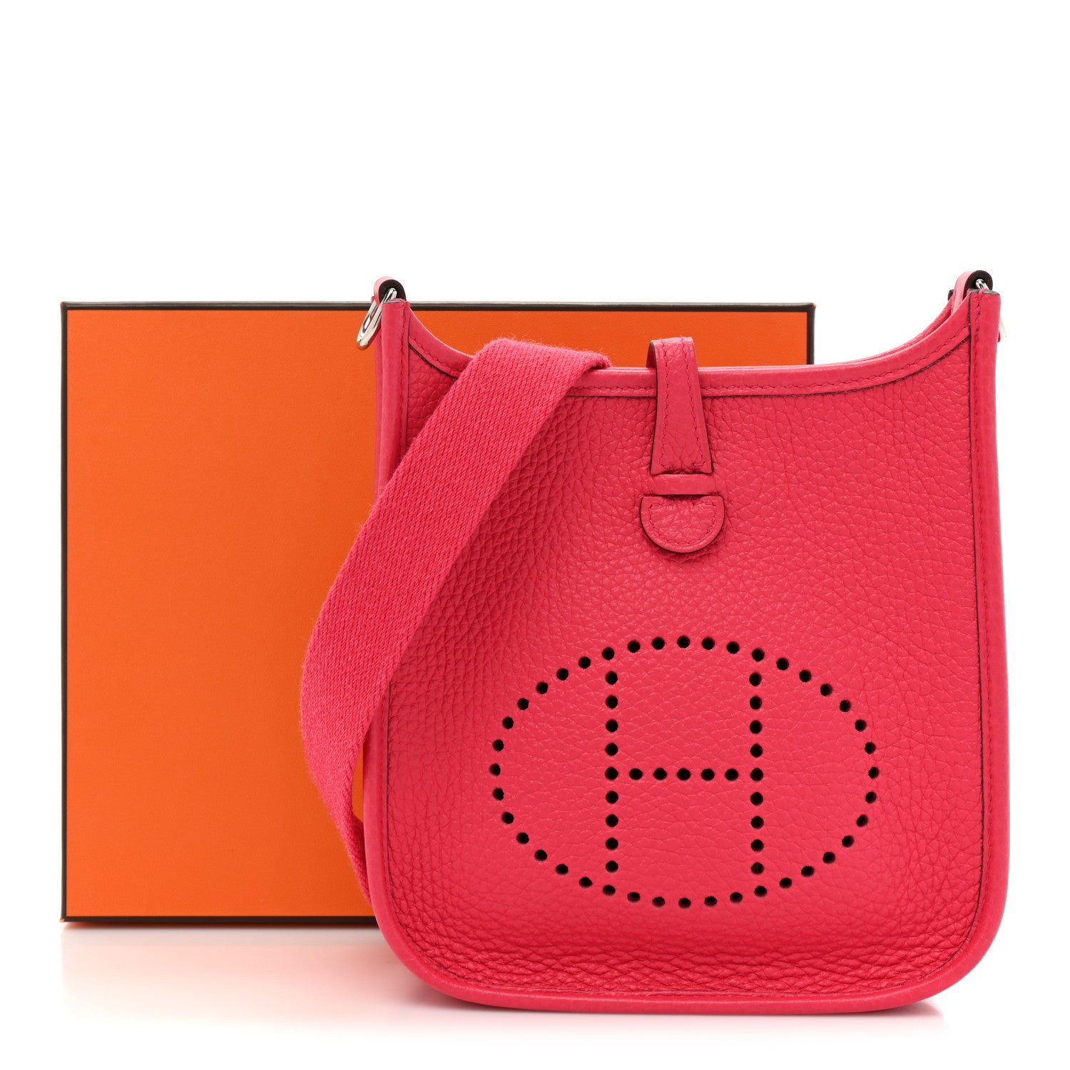 Hermes Taurillon Clemence Evelyne TPM Rose Extreme 9 of 9