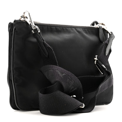 Prada Re-Nylon Saffiano Re-Edition 2000 Double Zip Crossbody Bag Black 3 of 15
