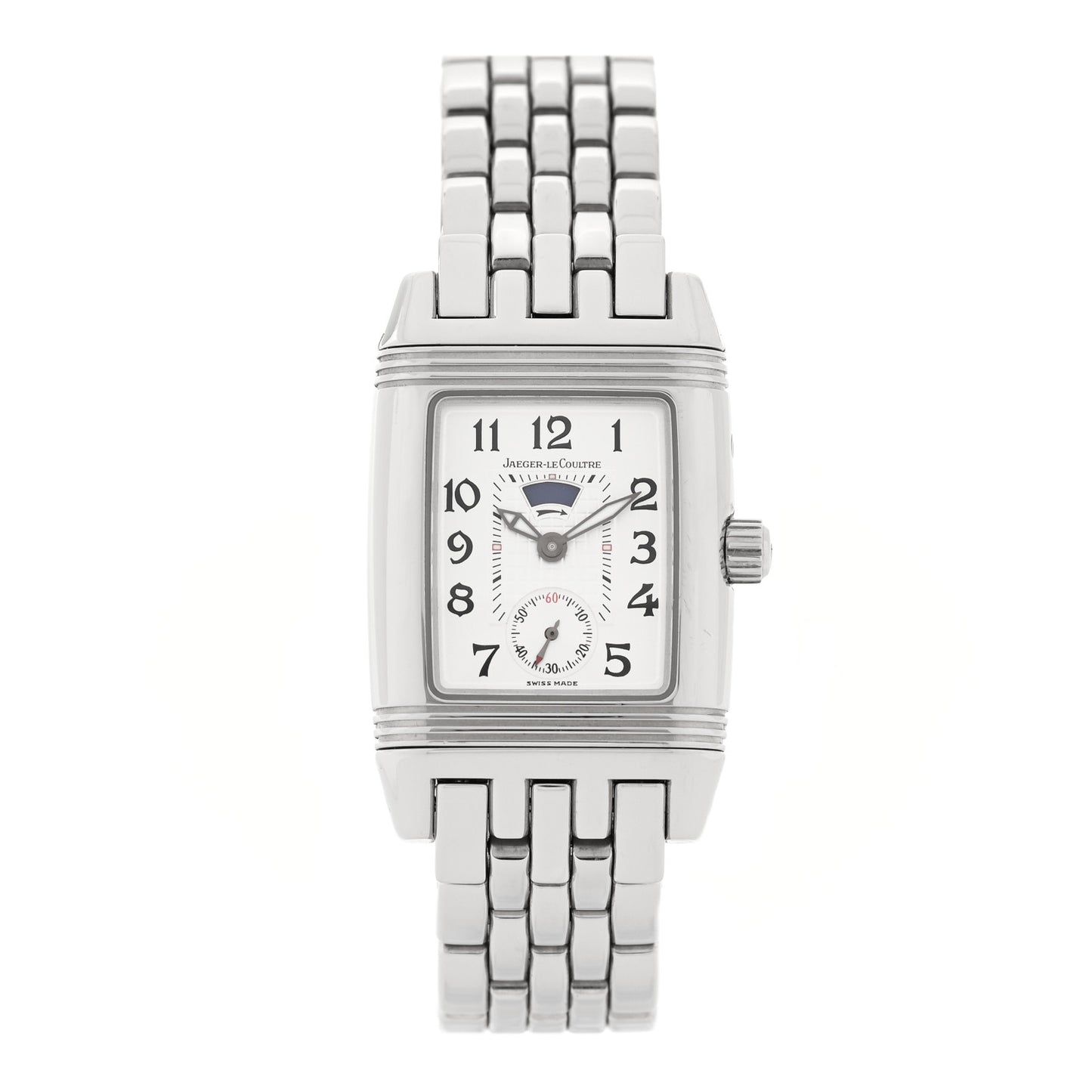 Stainless Steel Diamond 25mm Reverso Grand Sport Duetto Manual Winding Watch 296.8.74
