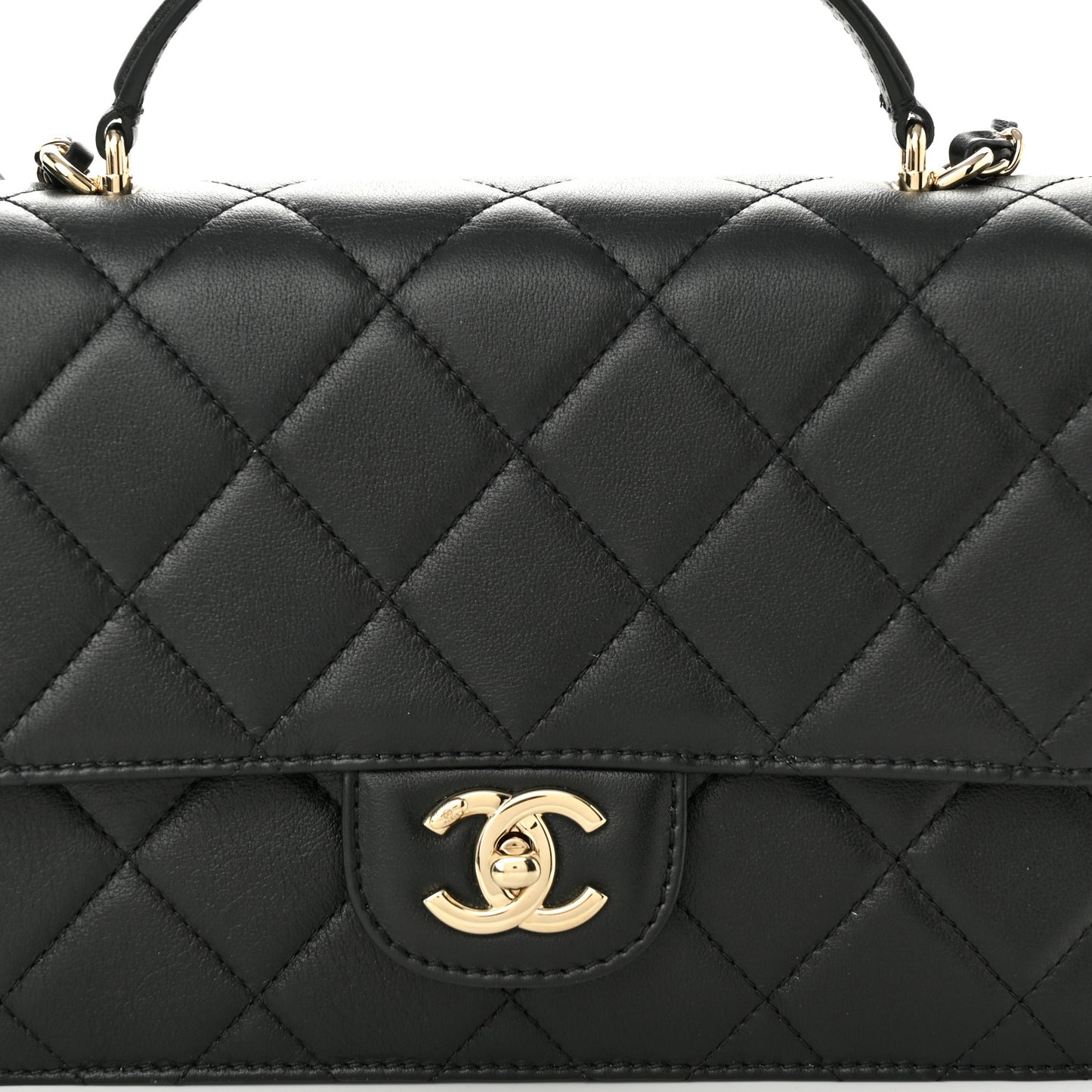 Calfskin Quilted Coco Lady Flap Black