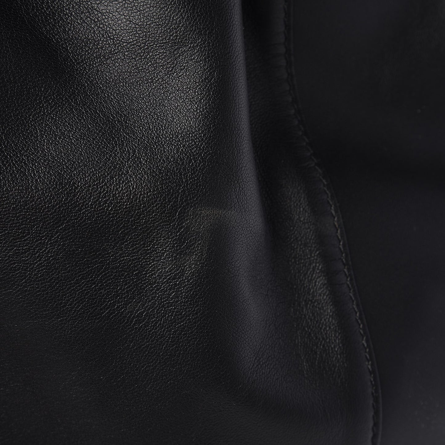 Calfskin Day Dreamer Drawstring Bag Black
