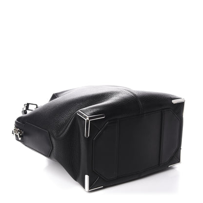 Alexander Wang Pebbled Calfskin Small Emile Black Silver Hardware 5 of 13