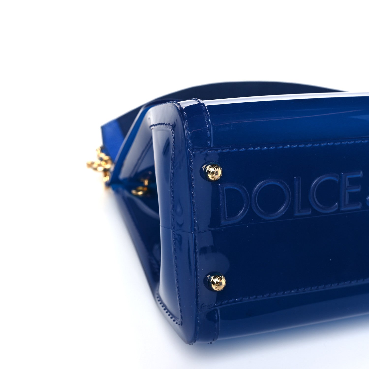 Dolce & Gabbana DOLCE &amp; GABBANA Rubber Semi Transparent Miss Sicily Satchel Blue 6 of 7