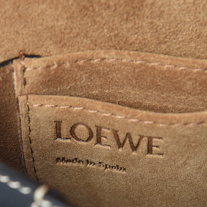 Loewe Grained Calfskin Mini Gate Crossbody Bag Navy 6 of 10