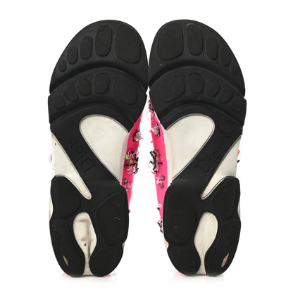Christian Dior Technical Canvas Embellished Dior Fusion Sneakers 36 Rose Fluo 5 of 8