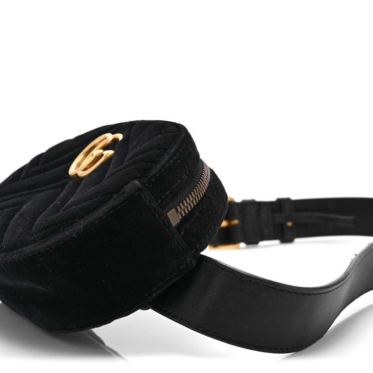 Velvet Matelasse GG Marmont Belt Bag 85 34 Black