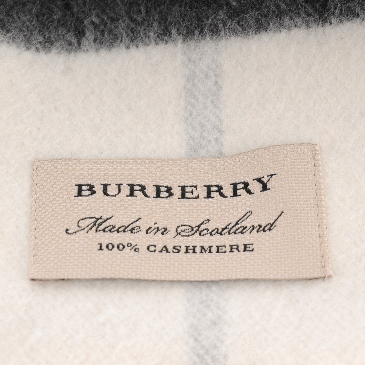 Cashmere Giant Check Skinny Scarf Stone
