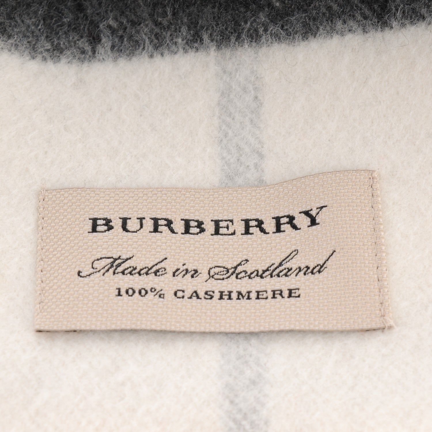 Burberry Cashmere Giant Check Skinny Scarf Stone 4 of 4