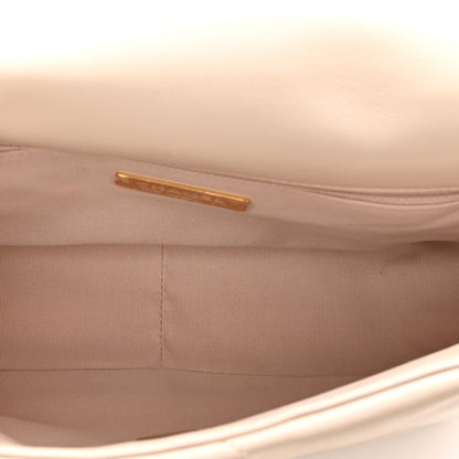 Chanel Lambskin Quilted Medium Chanel 19 Flap Light Beige 6 of 9