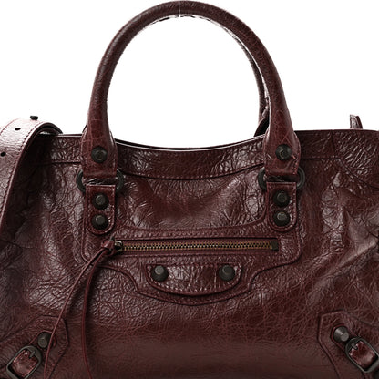 Balenciaga Agneau Arena Classic Hardware Small Le City Dark Burgundy Dark Burgundy 8 of 10