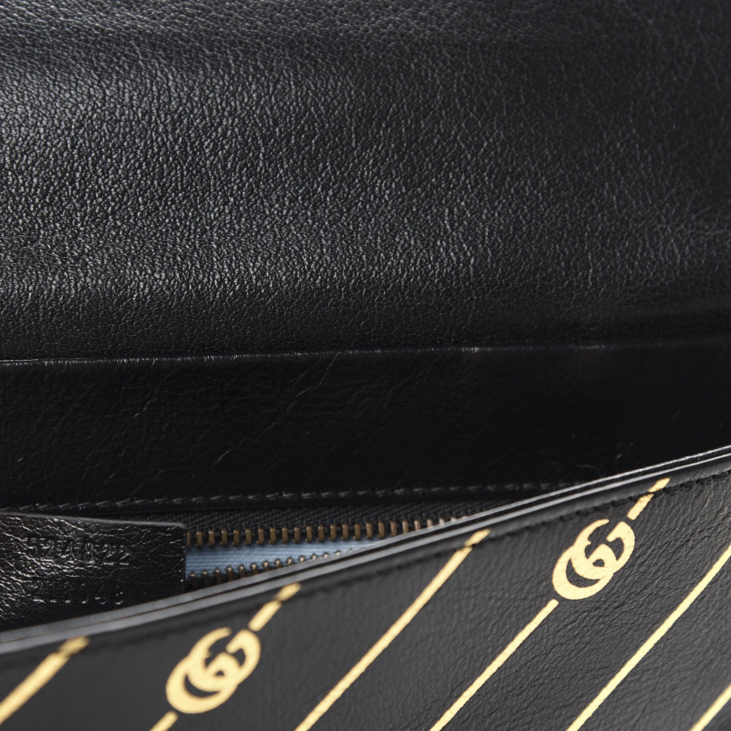 Calfskin Diagonal GG Medium Thiara Double Envelope Shoulder Bag Black White
