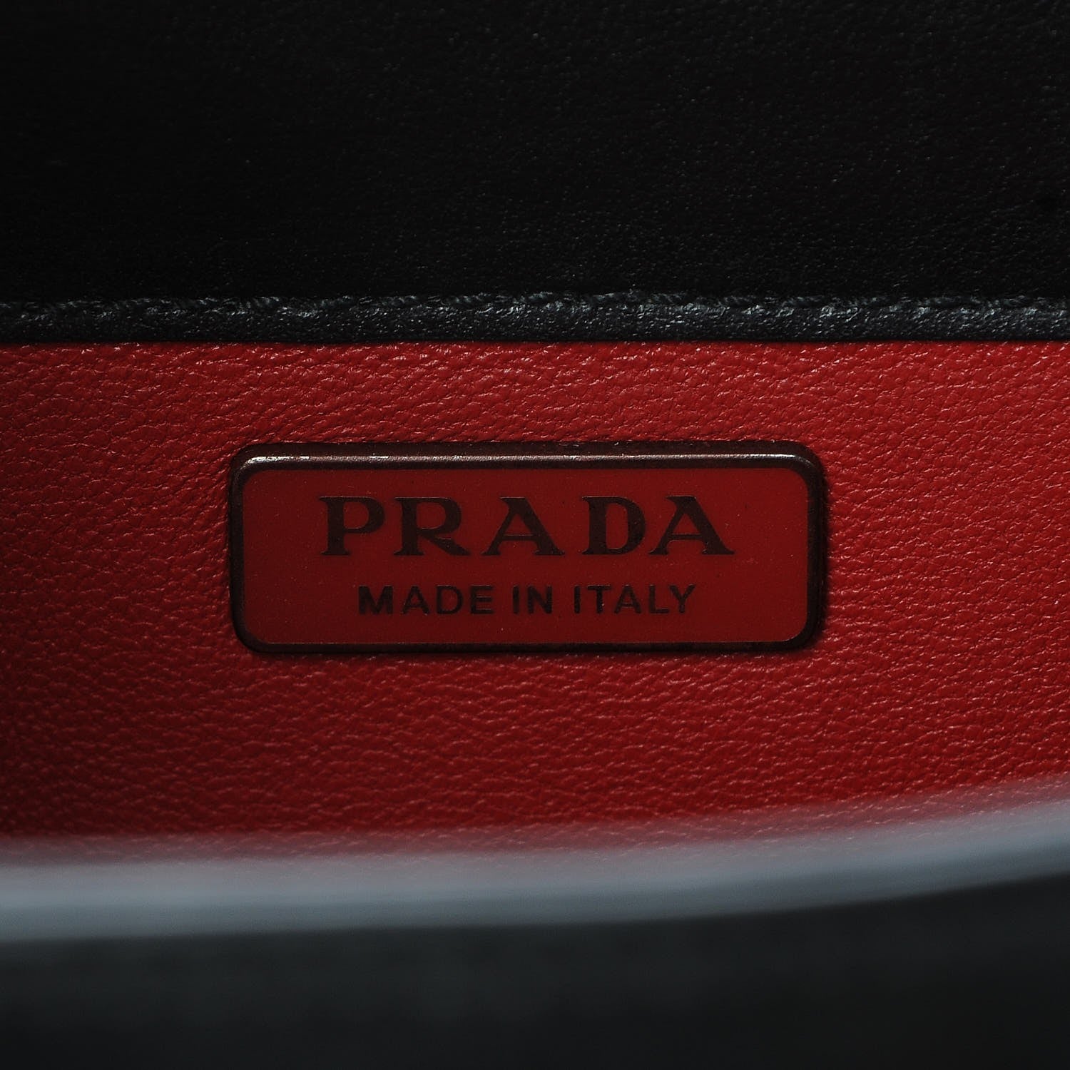 Prada Soft Calf Grommet Lock Flap Chain Shoulder Bag Black 7 of 8