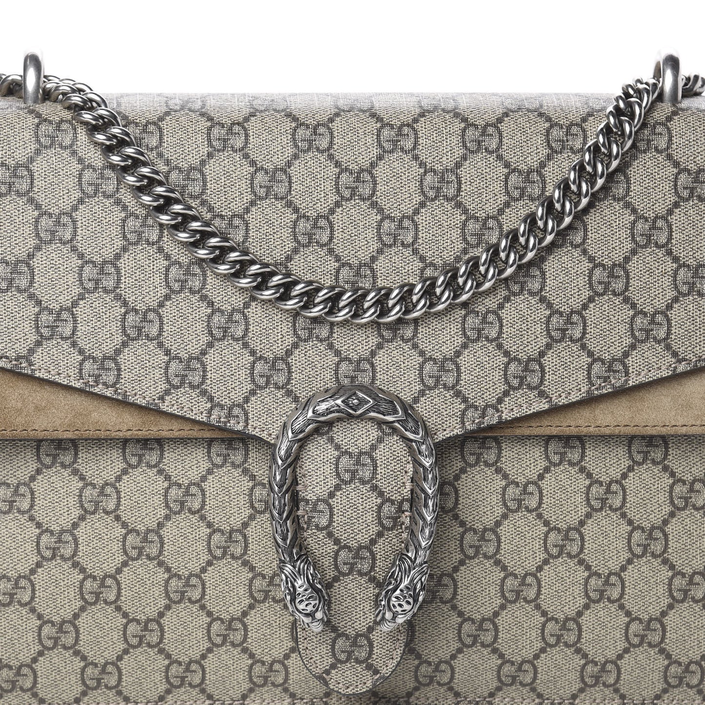 GG Supreme Monogram Medium Dionysus Shoulder Bag Taupe