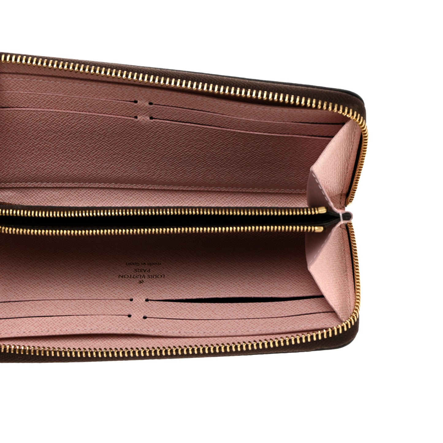 Damier Ebene Clemence Wallet Rose Ballerine