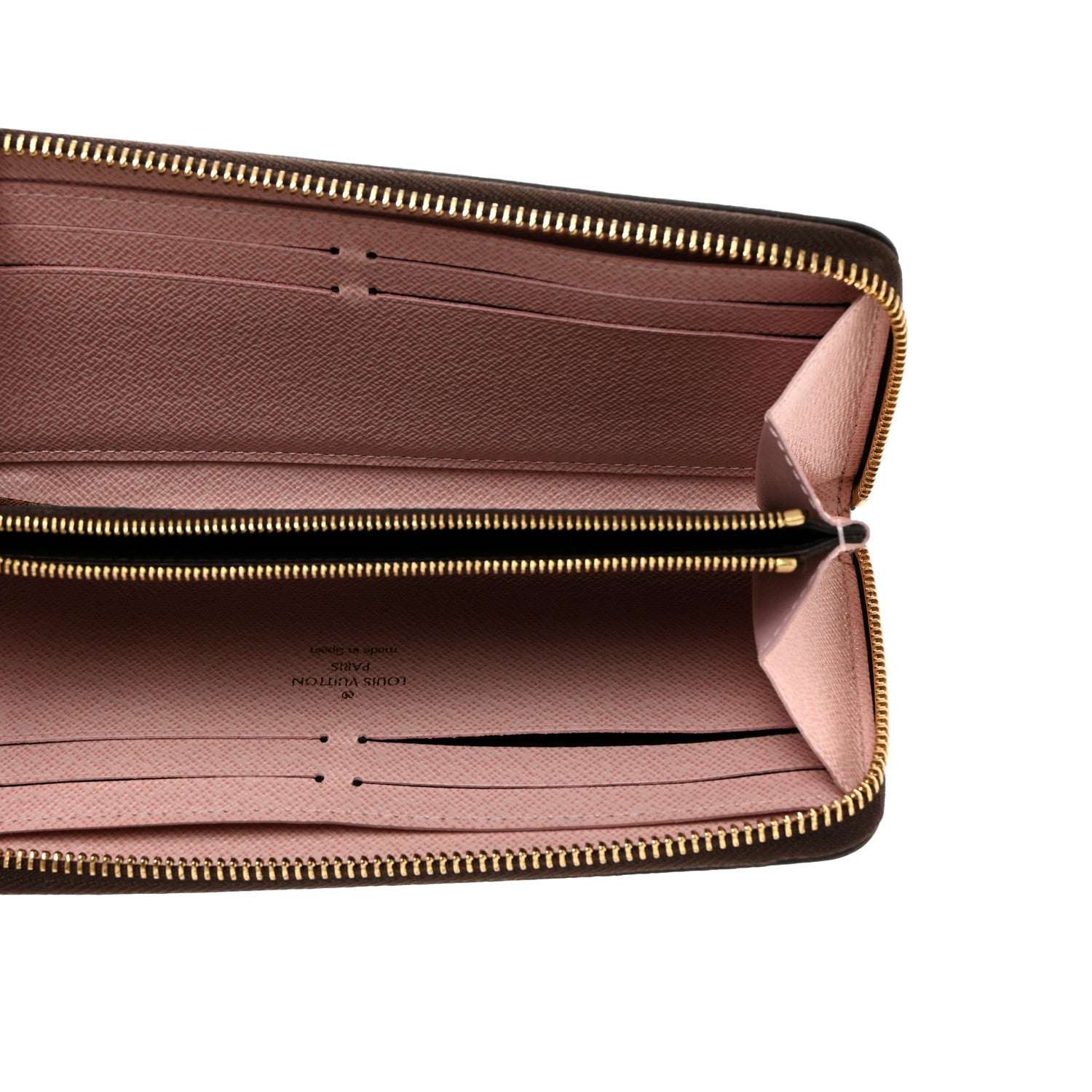 Louis Vuitton Damier Ebene Clemence Wallet Rose Ballerine 5 of 8