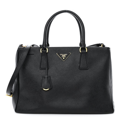 Prada Saffiano Medium Galleria Double Zip Tote Black 1 of 19