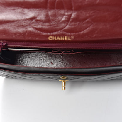 Chanel Lambskin Quilted Medium Double Flap Bag Black 7 of 17