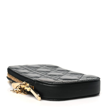 Christian Dior Lambskin Cannage Lady Dior Phone Holder Black 4 of 10