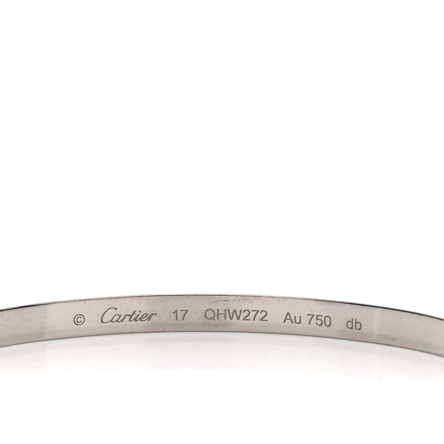 Cartier 18K White Gold Small LOVE Bracelet 17 3 of 3