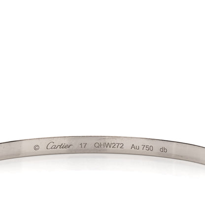 Cartier 18K White Gold Small LOVE Bracelet 17 3 of 3