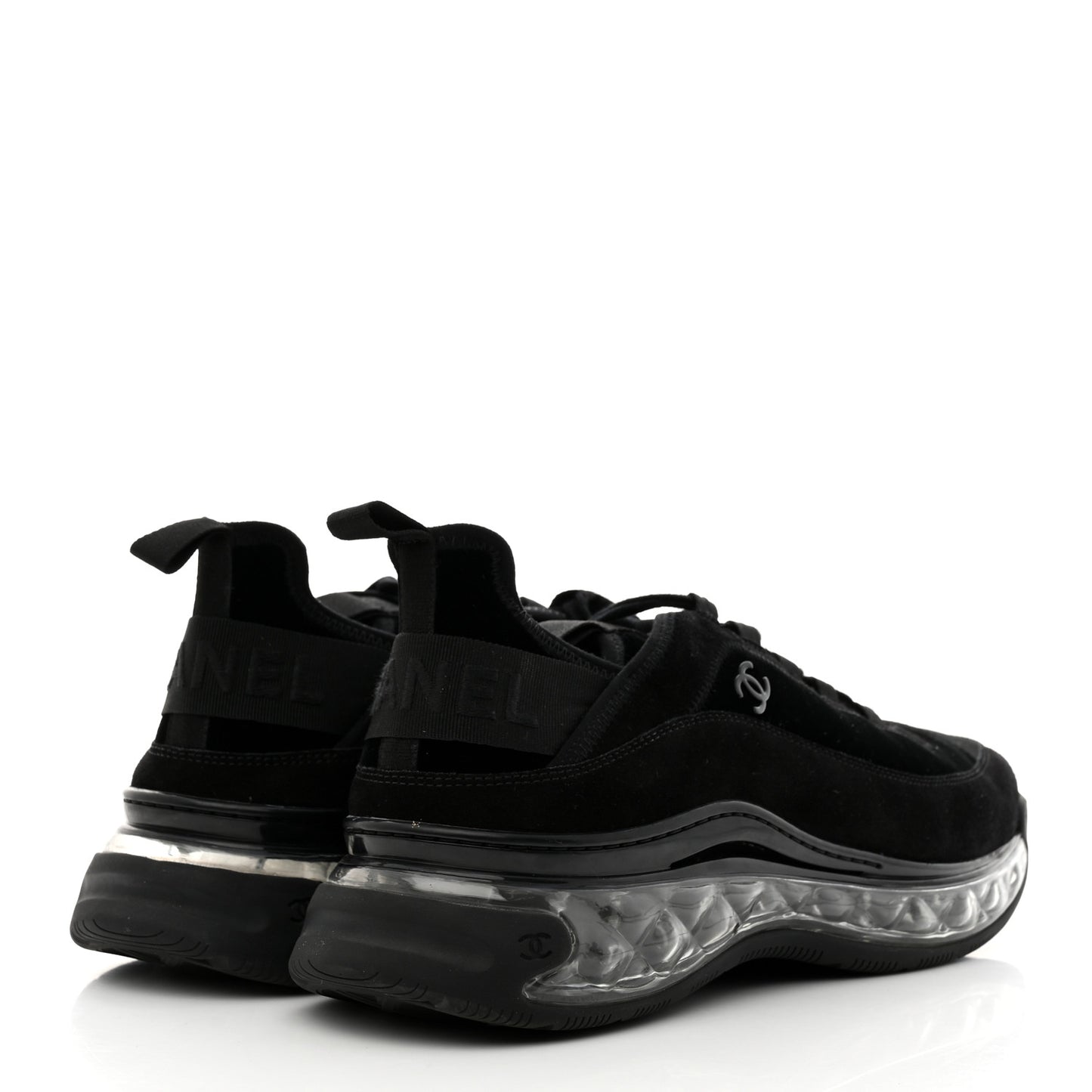 Suede Grosgrain Mens CC Sneakers 46 Black