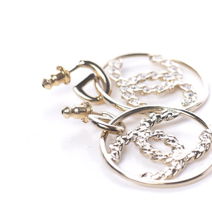 Chanel Baguette Crystal High Society CC Drop Earrings Gold 3 of 5