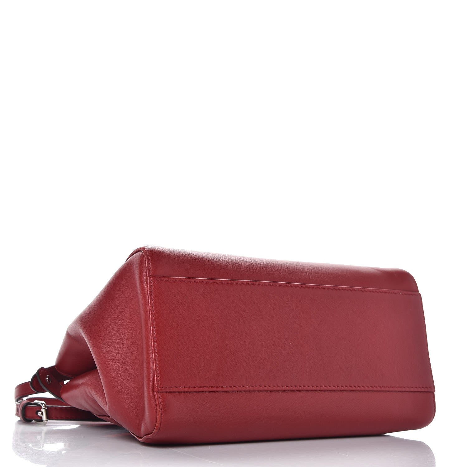 Fendi Nappa Elaphe Monster Eyes Mini Peekaboo Iconic Satchel Ruby Bois de Rose Natural 4 of 8