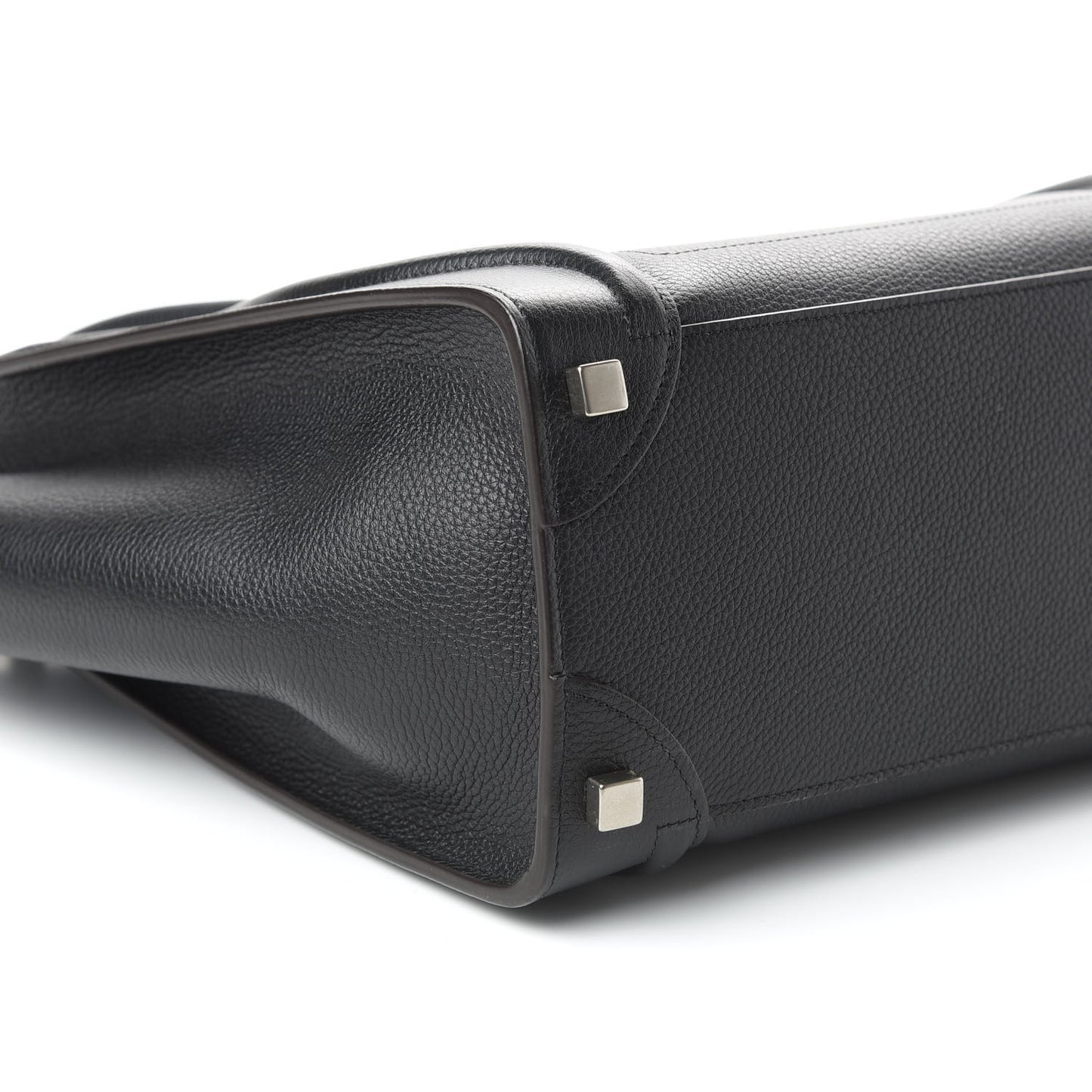 Drummed Calfskin Micro Luggage Black