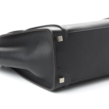 Celine Drummed Calfskin Micro Luggage Black 6 of 9