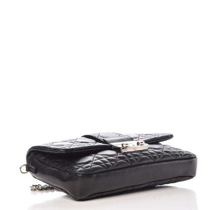 Christian Dior Lambskin Cannage New Lock Pouch Black 4 of 7