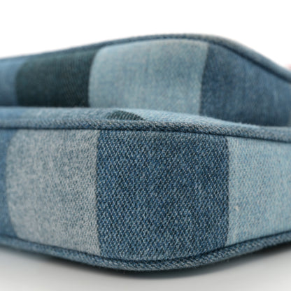 Louis Vuitton Denim Damier Monogram Patchwork Multi Pochette Accessories Blue Rouge 10 of 11