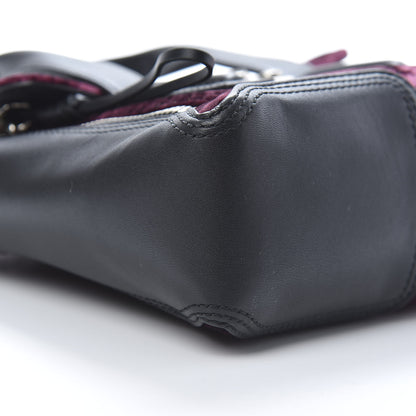 3.1 Phillip Lim 3.1 Textured Calfskin Velvet Mini Pashli Satchel Black Bordeaux 9 of 13