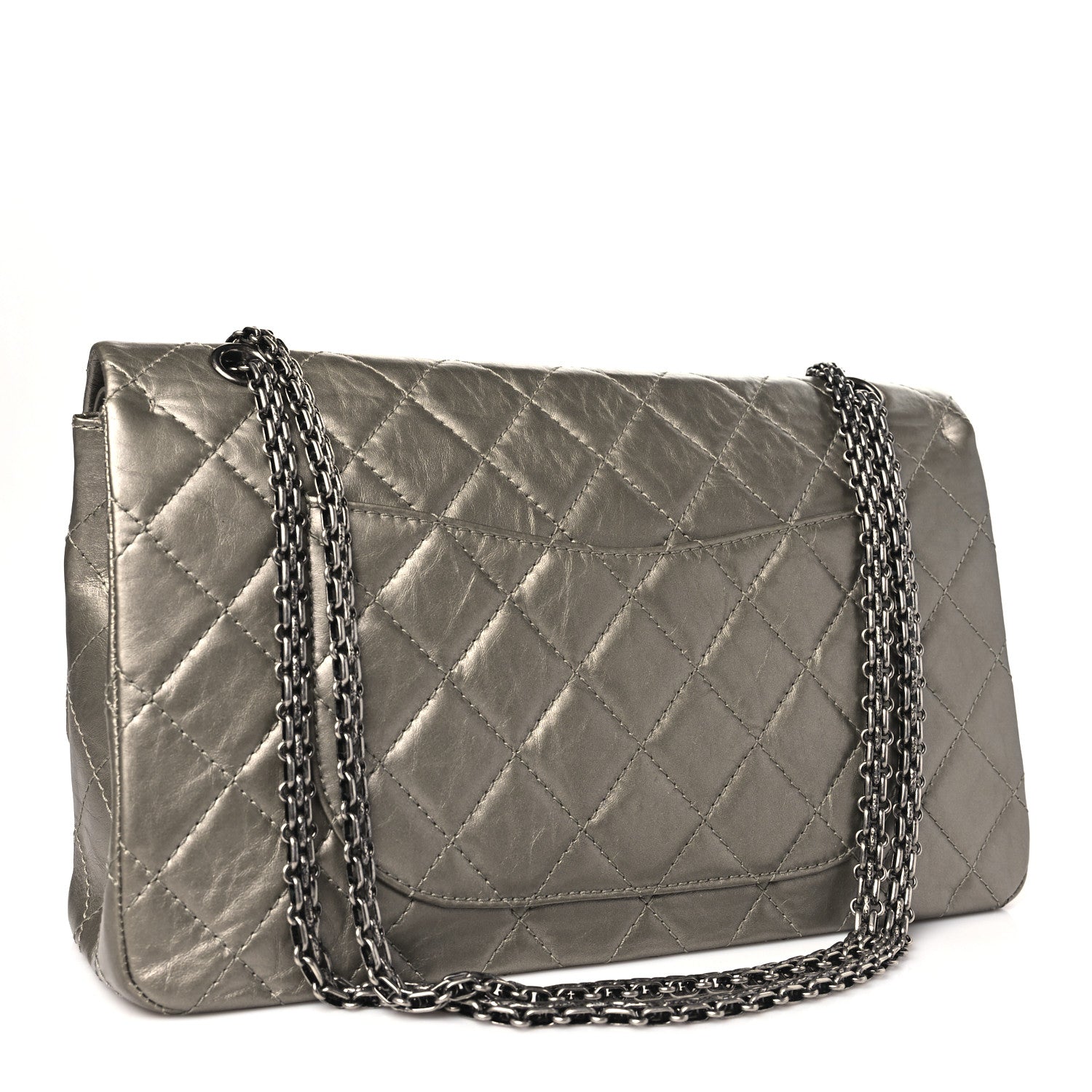 Chanel Metallic Aged Calfskin Quilted 2.55 Reissue 227 Flap Light Gold 3 of 10