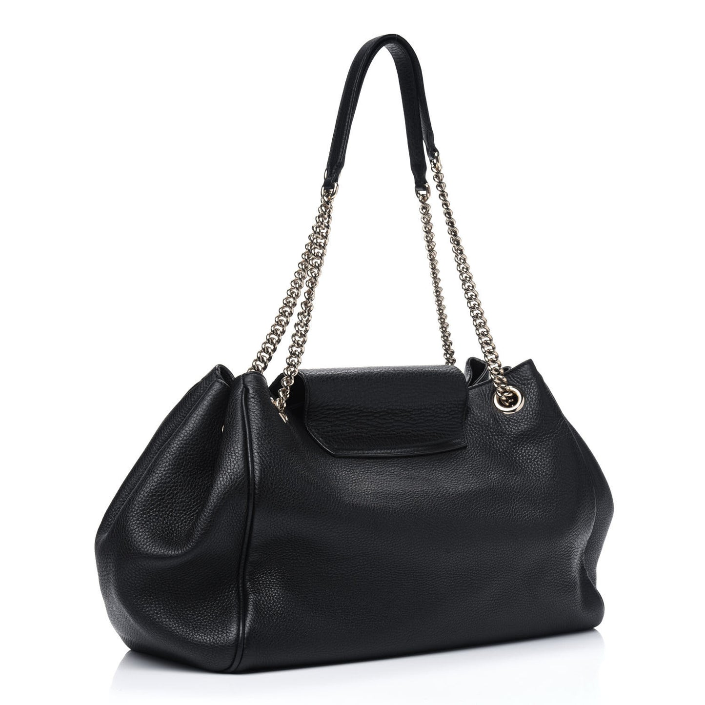 Calfskin Medium Emily Shoulder Bag Black