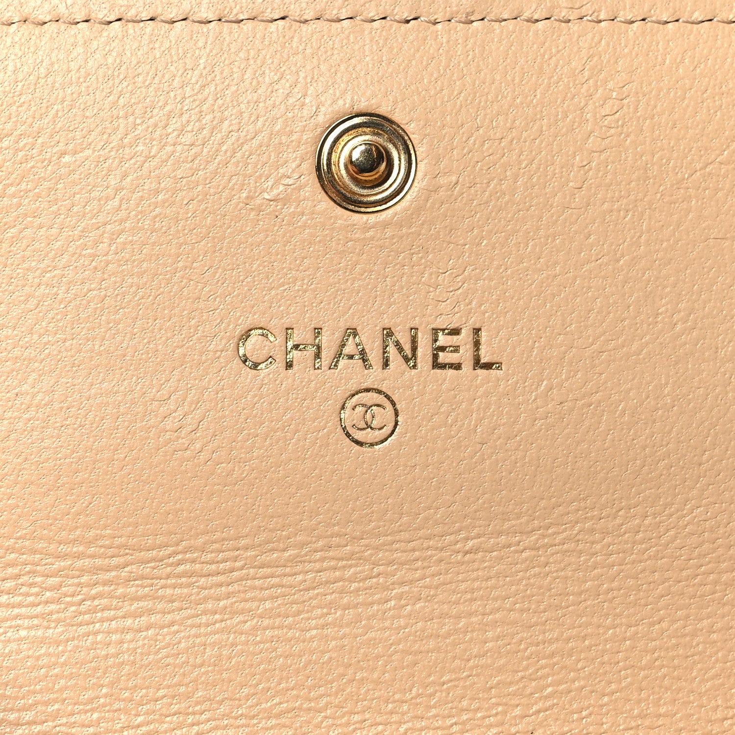 Chanel Shiny Goatskin Quilted Chanel 19 Flap Wallet Beige 6 of 8