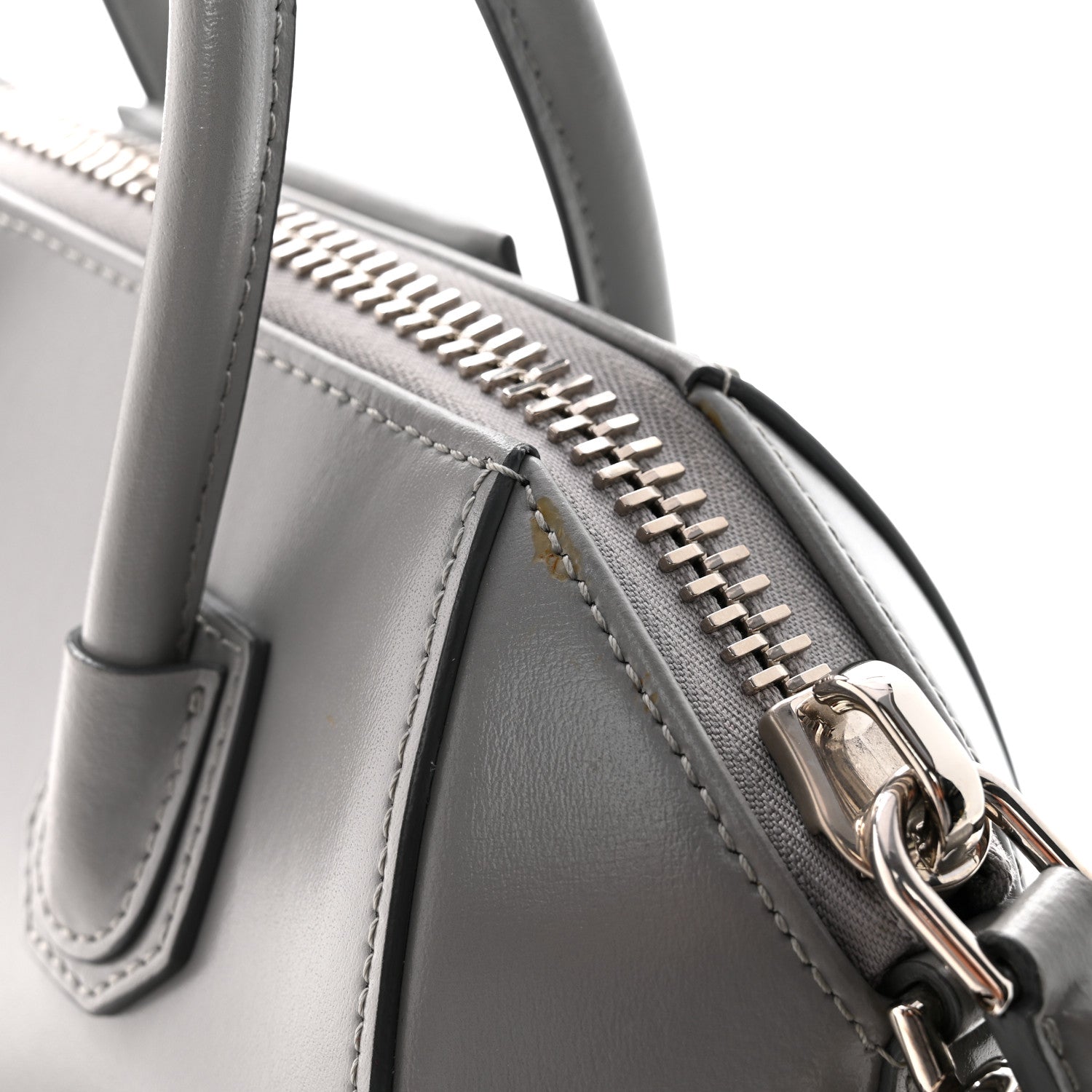 Givenchy Shiny Lord Calfskin Mini Antigona Pearl Grey 11 of 14