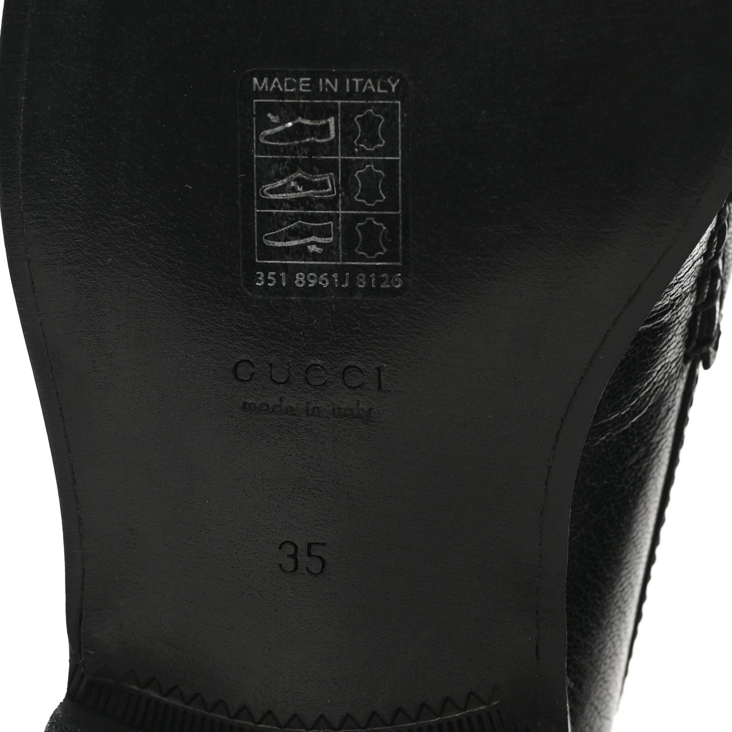 Goatskin Womens Logo 15mm Loafers 35 Black
