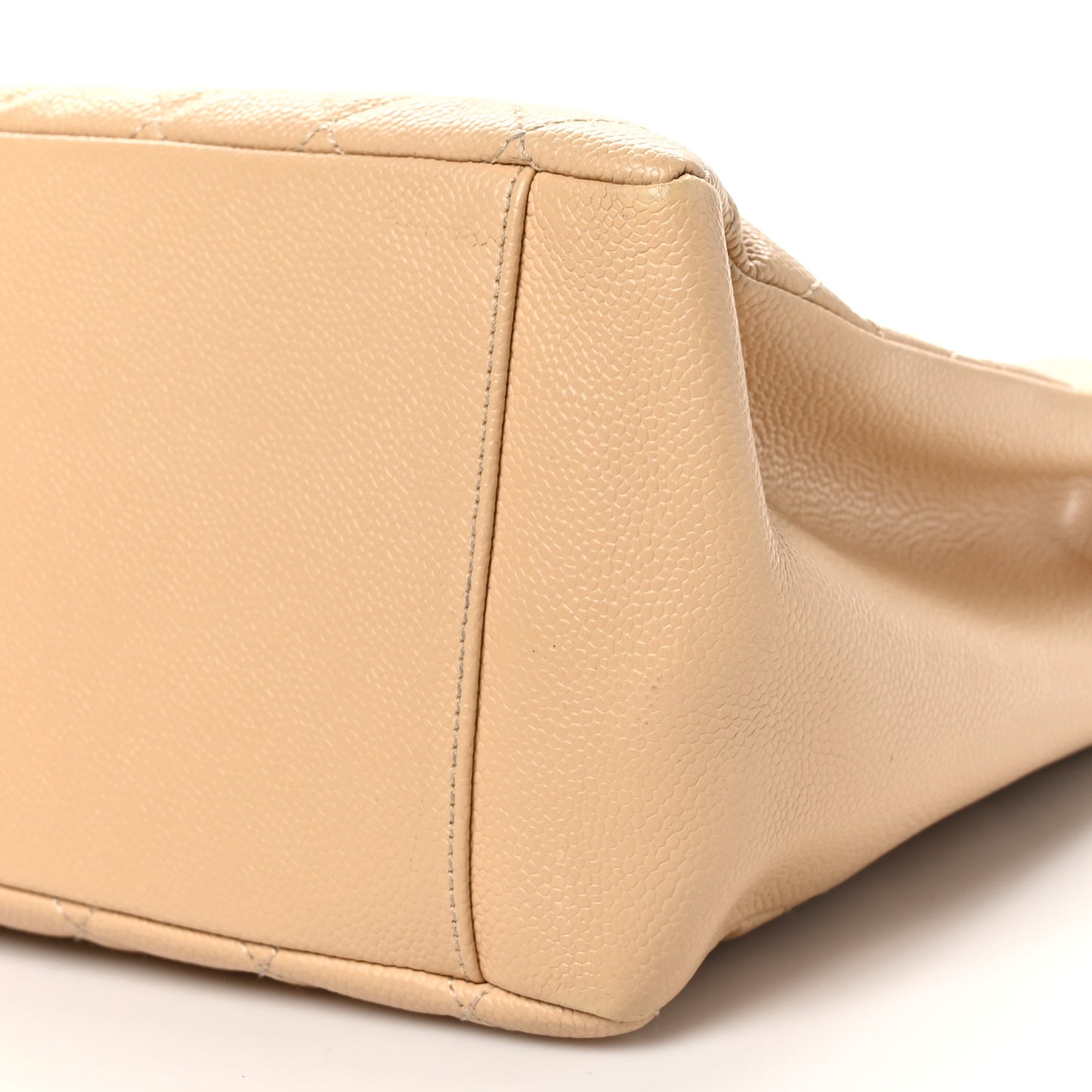 Caviar Quilted Grand Shopping Tote GST Beige Clair