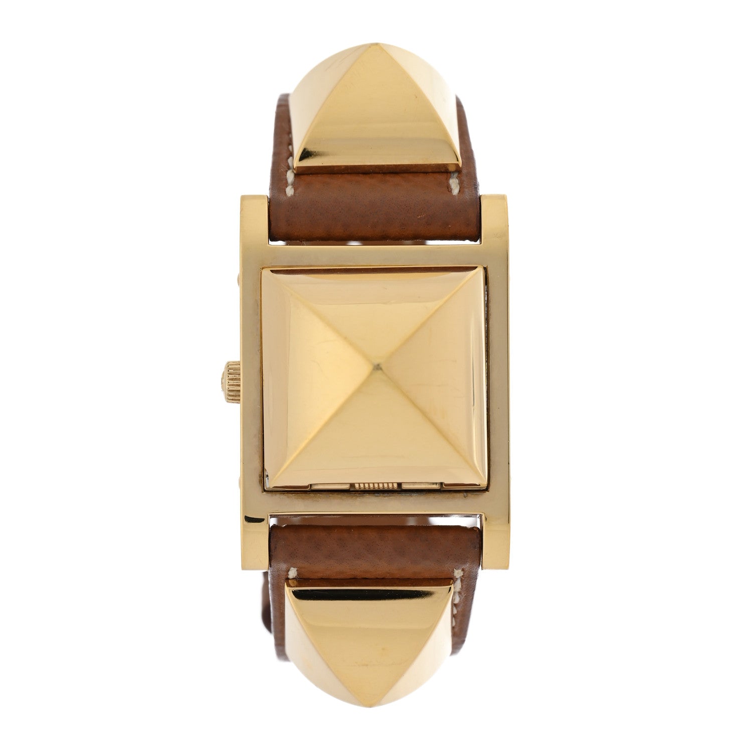 Hermes Stainless Steel Courchevel 23mm Medor Quartz Watch Gold 1 of 5
