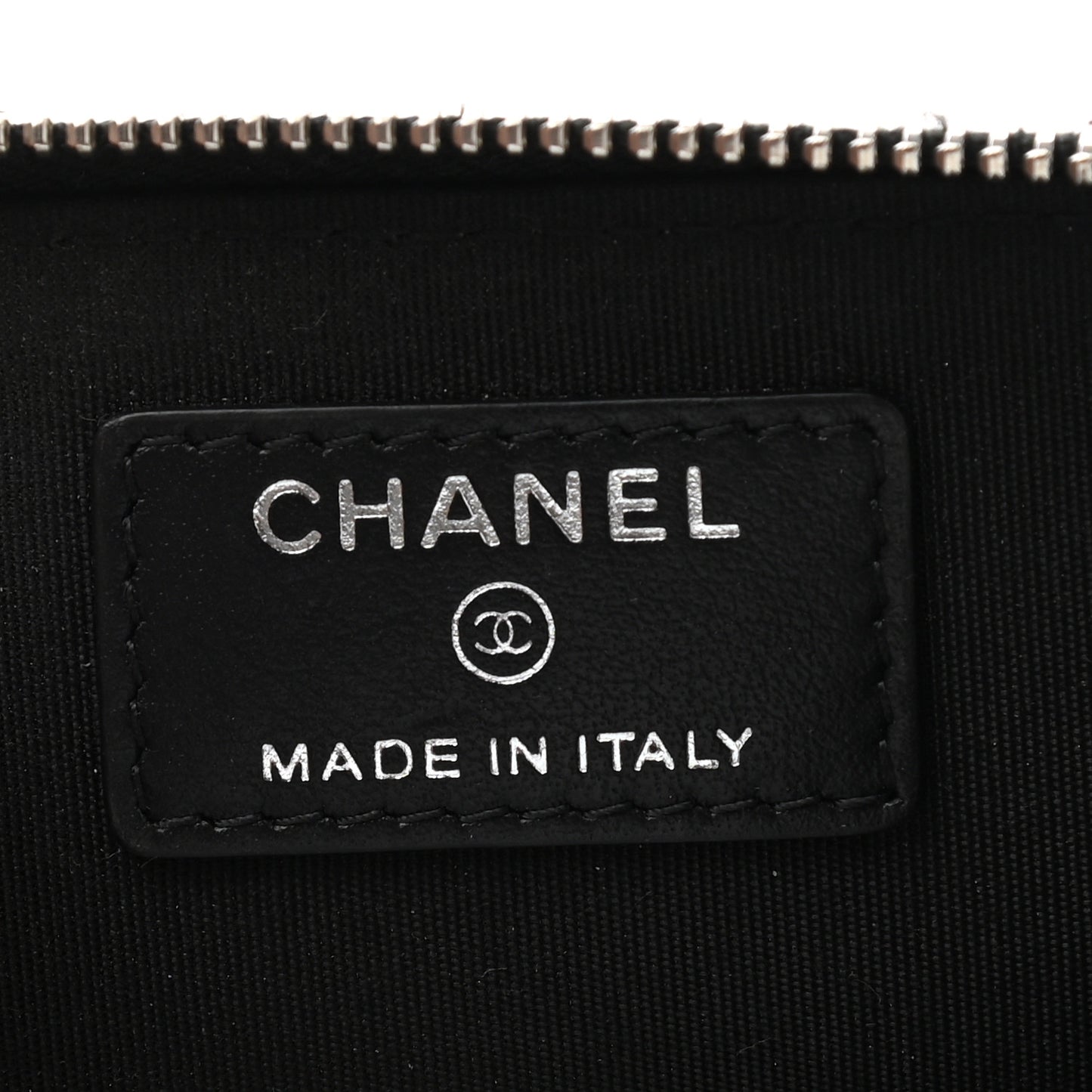 Caviar Camellia Embossed Key Holder Case Black