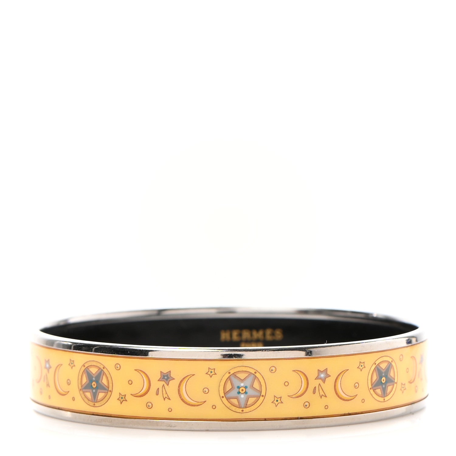 Hermes Enamel Printed Moon Stars Bracelet 65 1 of 6
