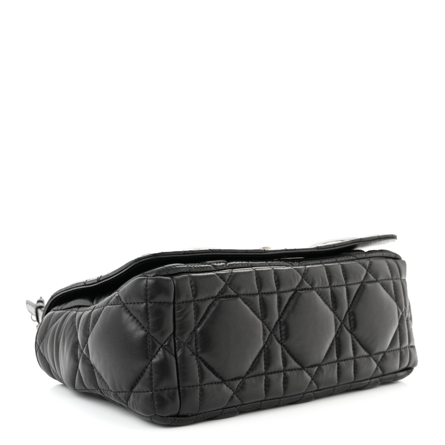 Christian Dior Calfskin Macrocannage Medium Caro Bag Black 4 of 11