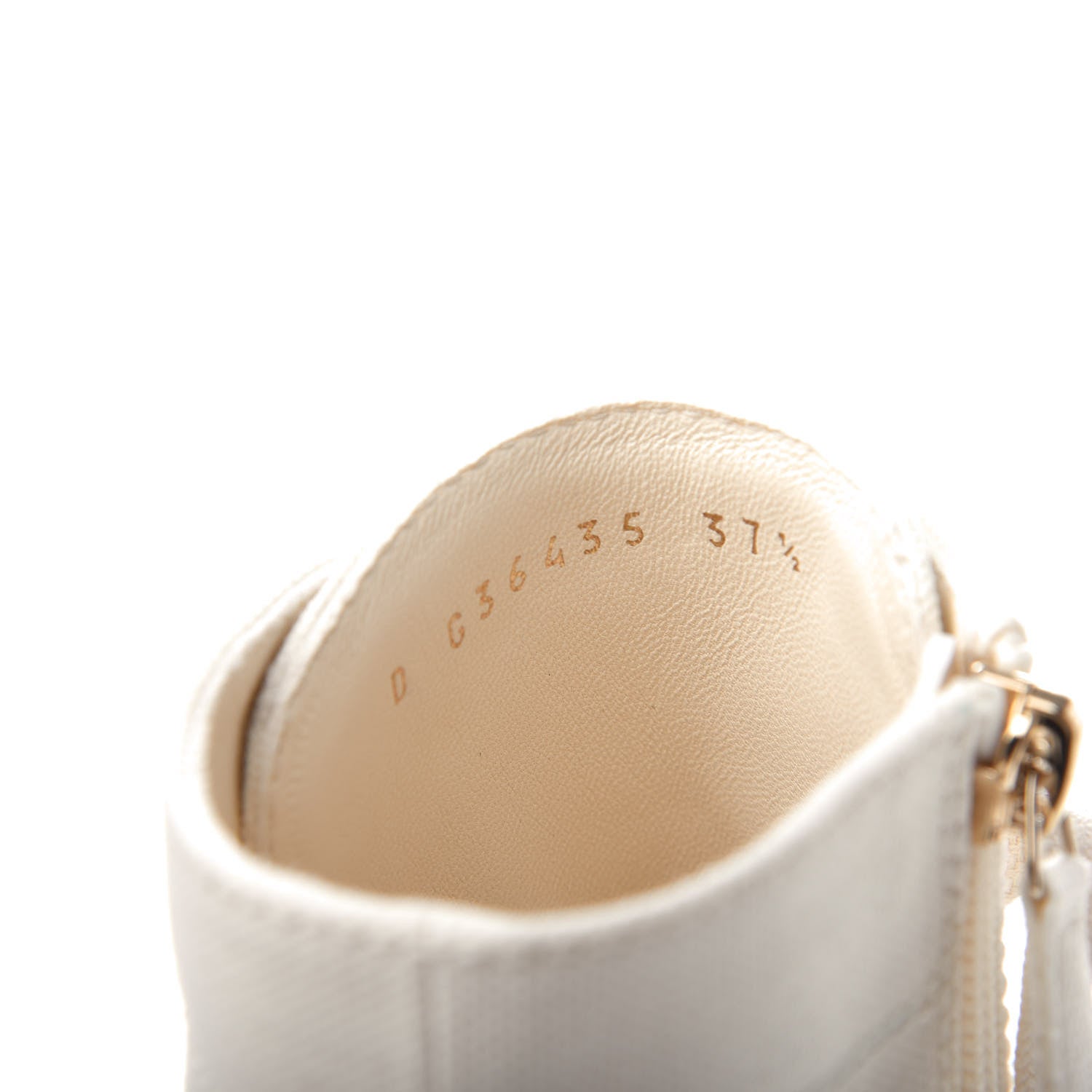 Chanel Fabric CC Lace Up Boots 37.5 White 10 of 13